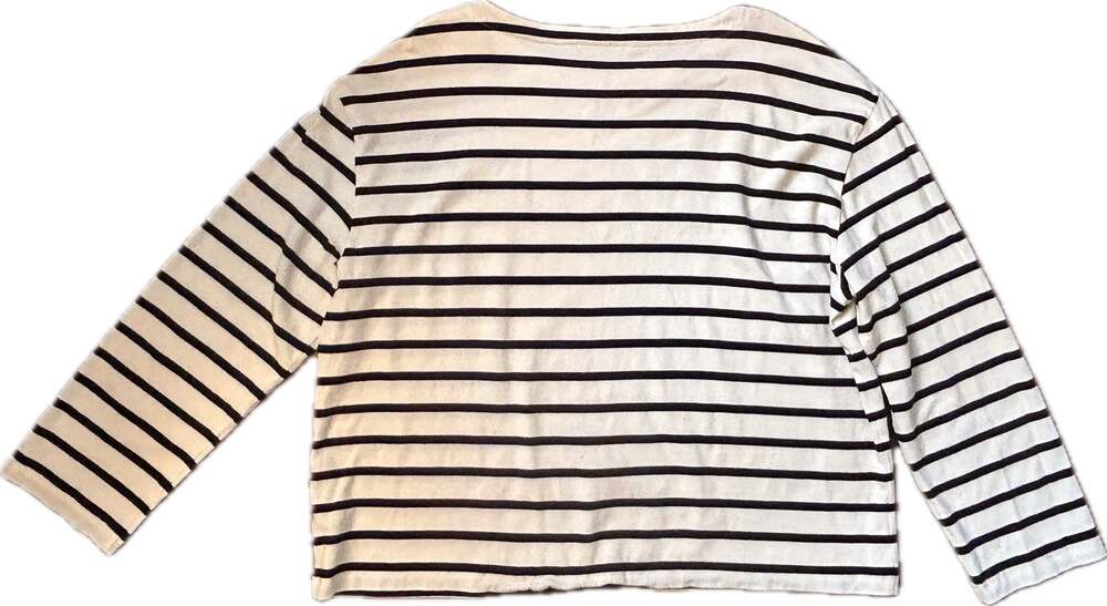 Jenni Kayne Claude Striped Long Sleeve Cotton Tee XXL NWOT quiet luxury minimal - Picture 7 of 10